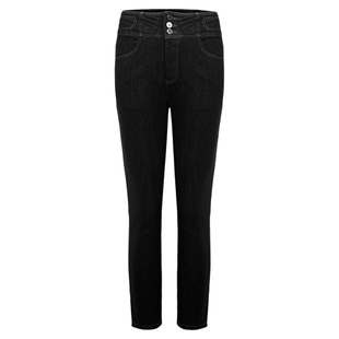 谷邦高腰显瘦牛仔裤女2025冬季新款时尚复古修身小脚裤休闲长裤子