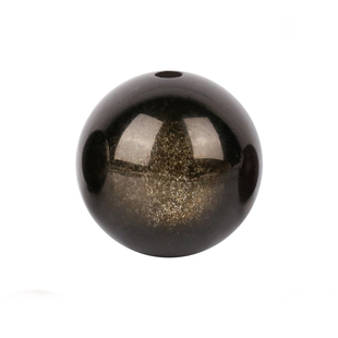 绿侬天然双猫眼黑曜石散珠金银曜石圆珠子手链半成品项链diy配件