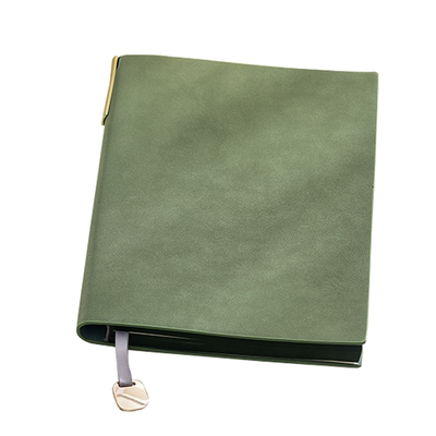 原创简约风笔记本本子插笔A5软面