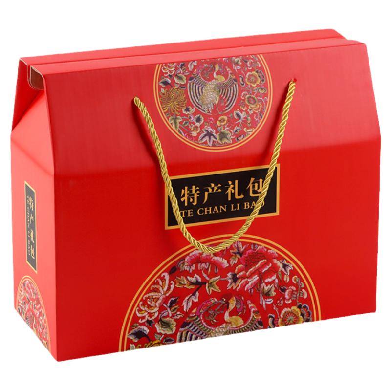 春节年货特产礼盒包装盒空盒高档熟食糕点干货腊肉香肠酒店福利