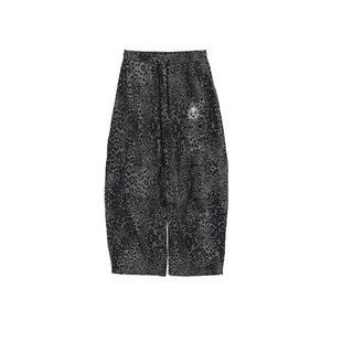 CBXLAB儿童街舞潮牌灰色野性豹纹爵士舞长裤美式个性嘻哈街头休闲