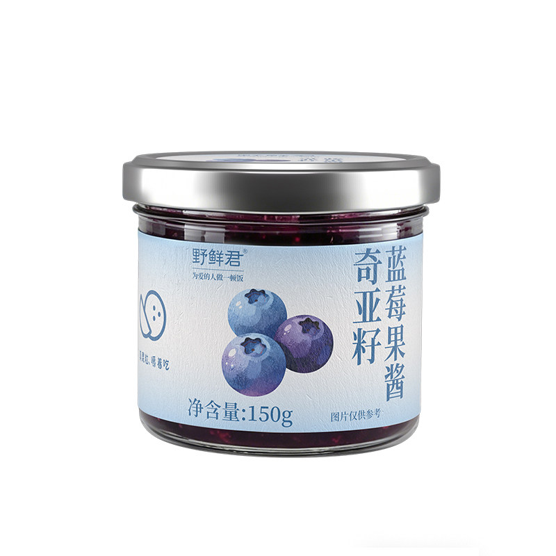 野鲜君奇亚籽蓝莓果酱90%果肉