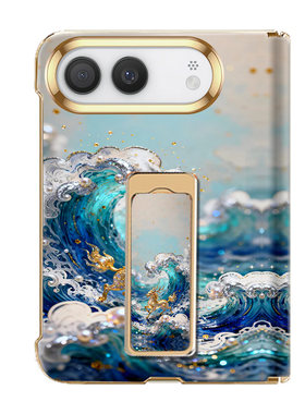 翻盖腕带支架适用苹果duo手机壳新款折叠屏iphoneduo时尚轻奢女款ultra高级感国潮风龙18duo麒麟fold保护套