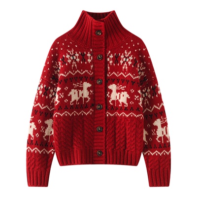 高级感山羊绒开衫女轻奢毛衣气质