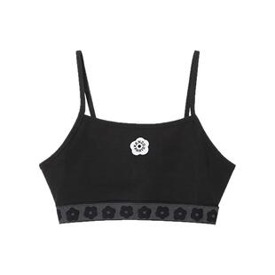 KENZO 女士花朵刺绣贴饰吊带运动内衣背心 FE5 2TO713 4SW