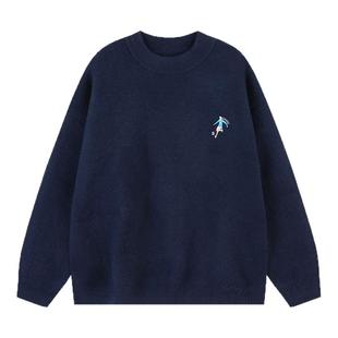 GOOZI MADE提花毛衣男春季2026新款内搭男生冬季圆领针织衫男款潮