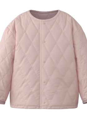 papa冬季儿童棉服双色两面穿外套