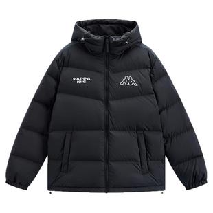 Kappa卡帕背靠背运动羽绒服男女款情侣2025新款冬季保暖连帽外套