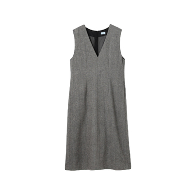 组曲时尚气质简约优雅优雅粗花呢背心连衣裙女ONWARD