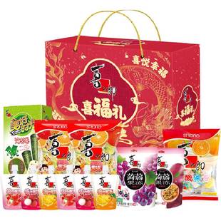 喜之郎喜福礼果冻海苔礼盒1.9465kg送礼零食大礼包