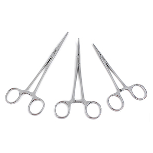 新华止血弯钳不锈钢双眼皮持针器夹针钳粗细针钓鱼兽用宠物拔毛钳