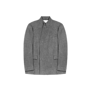 Unawares.立领斜襟西装外套女 新中式宽松不规则下摆西装上衣