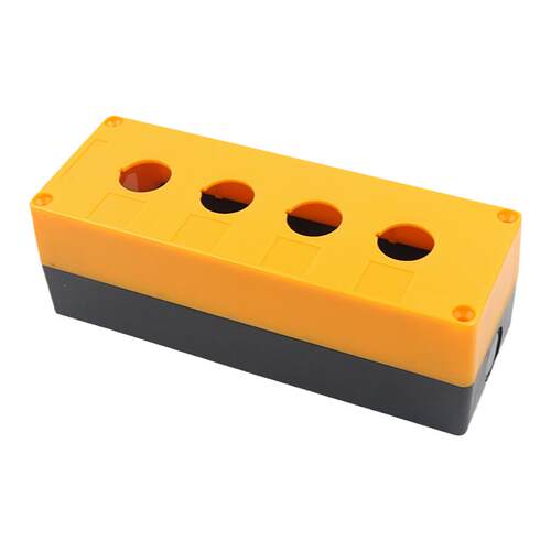LA37 38开关控制盒Y090塑料按钮盒XAL-B04 BX4-22 4孔4位黄色22mm