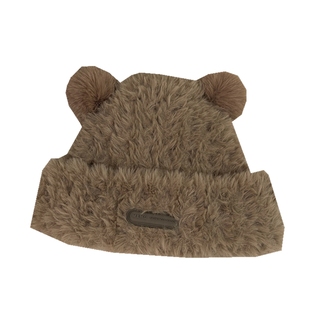 毛绒小熊可爱护耳针织帽女日系秋冬户外保暖围脖软糯网红毛线帽男