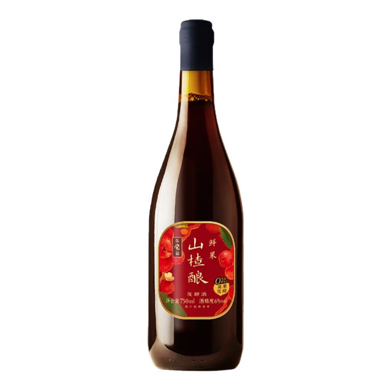 日食记鲜果山楂酿750ml/瓶6%vol家庭朋友聚会低度微醺小甜酒果酒