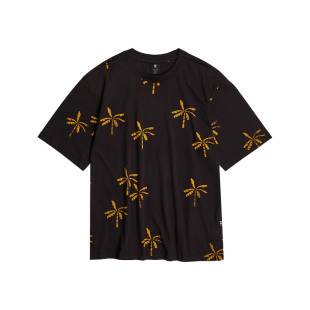 G-STAR RAW夏季Musa印花时尚宽大帅气男士短袖个性百搭T恤D24692