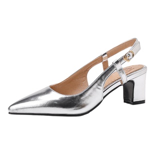 新款特大码女鞋41到48银色42尖头43高跟凉鞋44性感45舒适46粗跟47