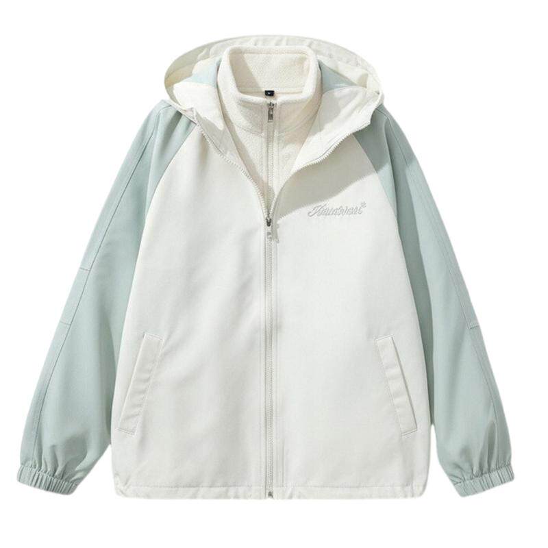 女大童三合一可拆卸冲锋外套春秋款2025新款儿童秋冬初中生上衣