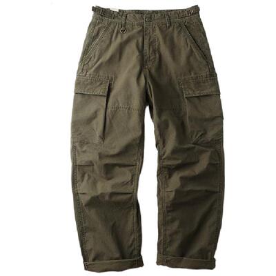 重磅纯棉长裤美式复古工装裤