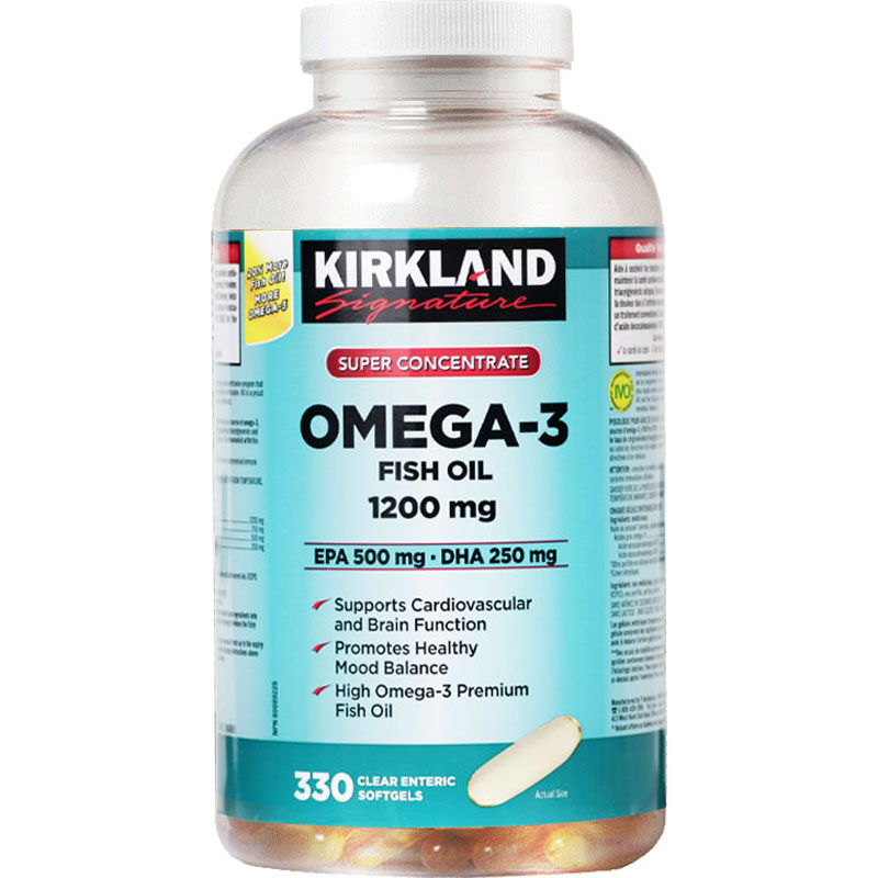 加拿大进口柯克兰Kirkland深海鱼油可兰Omega3胶囊330粒心脑保健