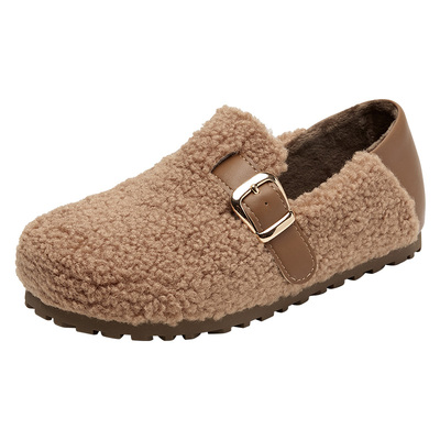 大东官方勃肯雪地靴女款2025新款冬季加绒女鞋保暖棉鞋外穿毛毛鞋