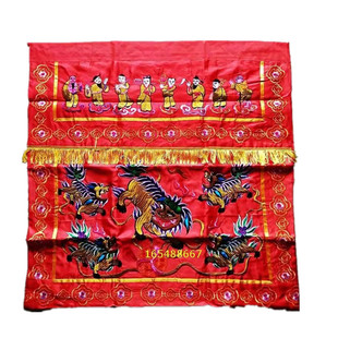 五狮桌围台围绣品 桌裙 绣品供桌桌布 神明桌裙道观桌围八仙桌围