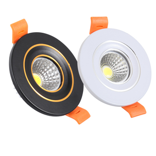 迷你led3W射灯5CM开孔筒灯暗装天花灯黑色cob射灯暗装展柜射孔灯