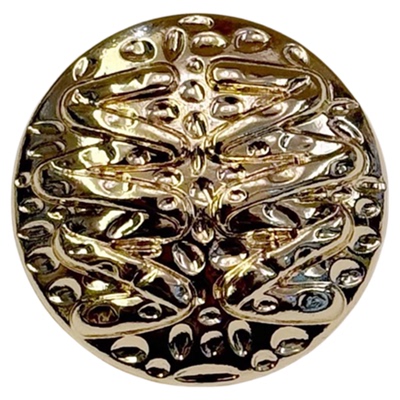 简约圆形水滴条纹金属纽扣