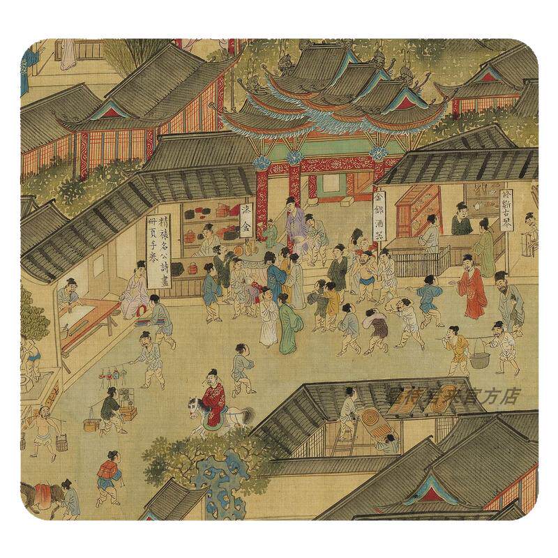 仇英《清明上河图》台北本装饰画