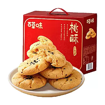 百草味桃酥礼盒零食糕点心800g/盒