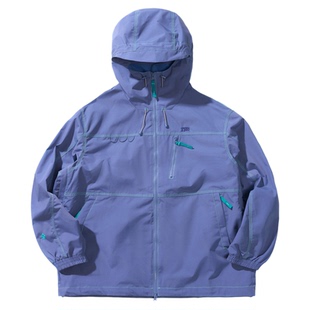 NOTHOMME户外Teflon三防徒步登山撞色线连帽工装夹克外套男士