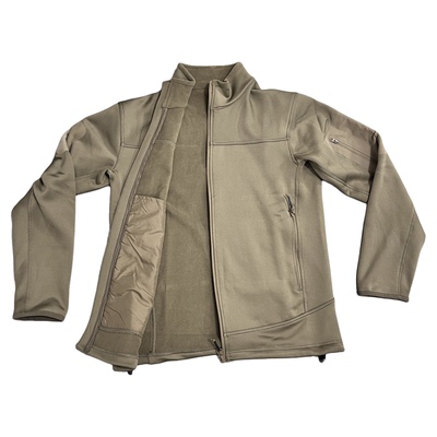 男春秋户外战术夹克外套立领开衫轻便保暖加绒上衣弹力内胆修身黑