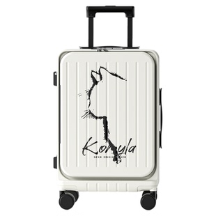 2025新款大容量行李箱侧开盖多功能旅行箱可扩容翻盖拉杆箱女登机