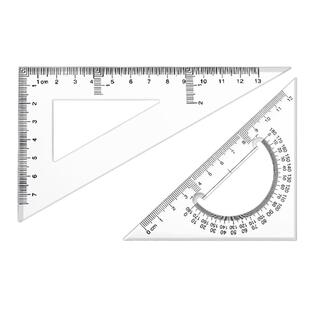 多功能高精度三角尺套装大学工程机械测量绘图大号三角板15 20 25 30 35 40 45cm学生教师专用设计制图量角器