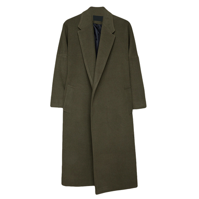 韩国毛呢大衣男中长款秋冬季过膝