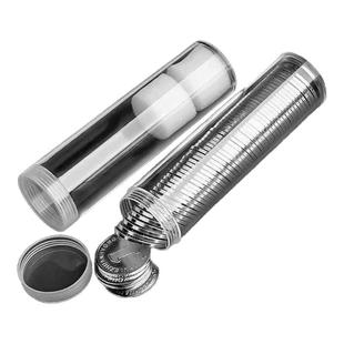 硬币收纳盒一圆硬币游戏币5分角元零钱装硬币的盒子圆筒收纳神器