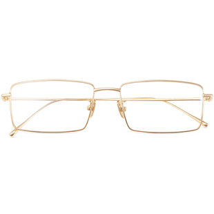 黄金眼镜框男全框 商务方框18K金近视眼镜 真金子眼镜架细边