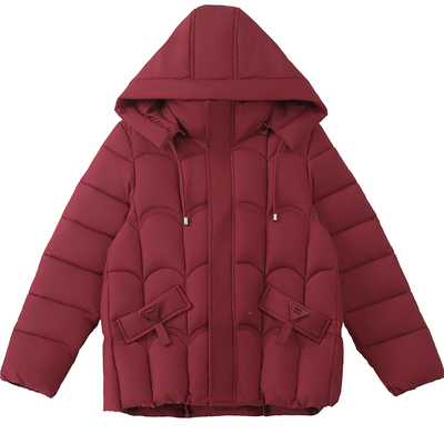 羽绒棉服女短款大码中年妈妈棉衣