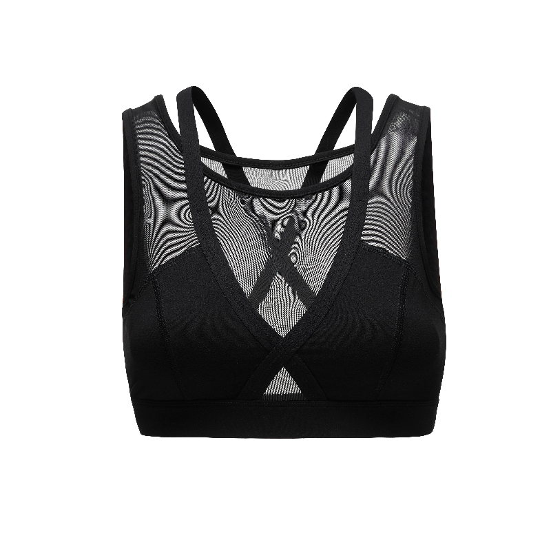 Sumday女交叉美背健身性感bra女聚拢中强度跑步瑜伽运动内衣文胸