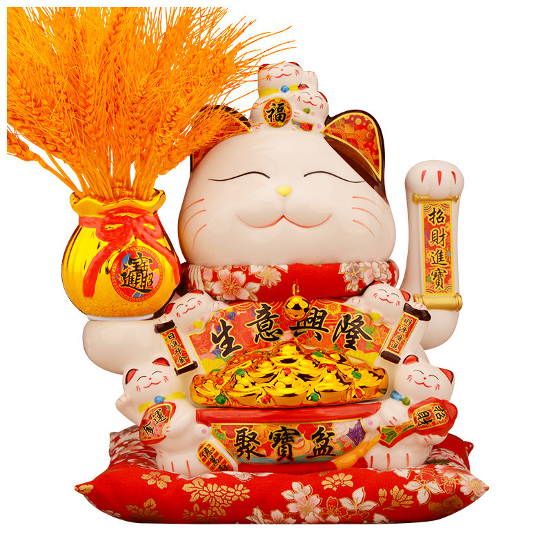璞琪工坊摇手招财猫摆件开业礼物