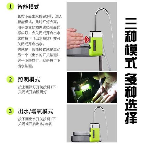 自动抽水取水机小型吸水泵充氧增氧专用氧气泵多功能器泵钓鱼户外