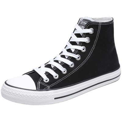 环球高帮帆布鞋男女士情侣款