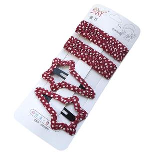 黑白波点缠布刘海发夹ins少女边夹百搭网红可爱侧边夹碎头发夹子