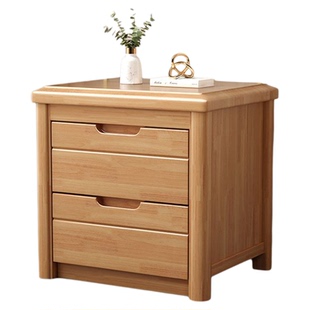 床头柜家用卧室小型床边柜轻奢高级感免安装带锁储物柜收纳柜子