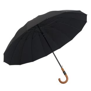 【自营】Mamoru抗风暴雨伞加大加厚加固长柄伞16骨超大号双人防风