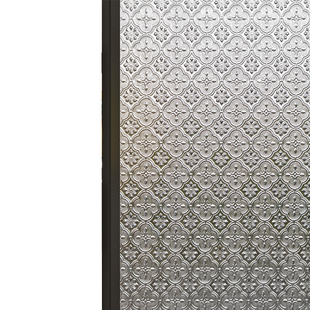 复古海棠花玻璃贴纸透光不透明玻璃门窗户卫生间防窥膜磨砂柜装饰