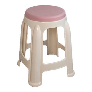 塑料凳子家用加厚北欧风彩色圆凳防滑客厅熟胶简约高凳可叠放椅子