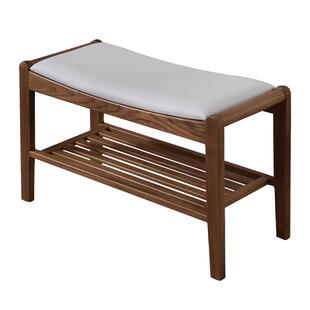 凯的新中式黑胡桃木全实木换鞋凳家用门口可坐式一体穿鞋凳可定制