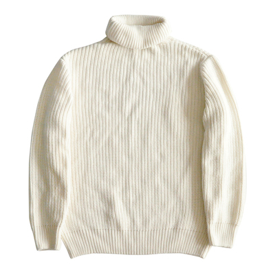 沾酱高领毛衣男复古羊毛纯色针织