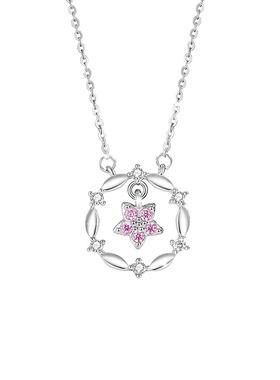 五角星925纯银项链女小众设计轻奢款ins风锆石花环吊坠锁骨链礼物